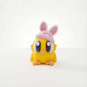 Κοτοπουλάκι με Ροζ Σκουφάκι – Φιγούρα – mini – εικόνα 1