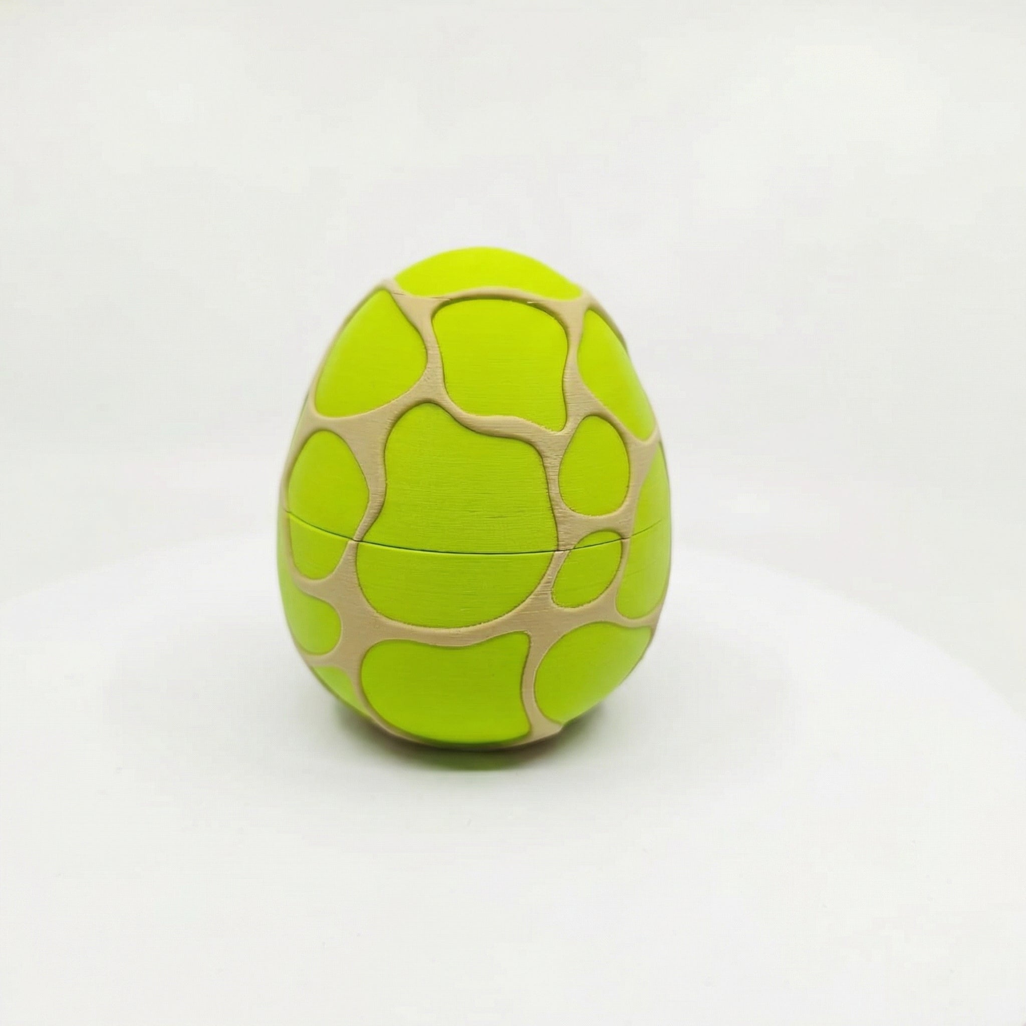 Ανοιγόμενο Πασχαλινό Αυγό Lime με Μοντέρνο Pattern – Διακοσμητικό Κουτί
